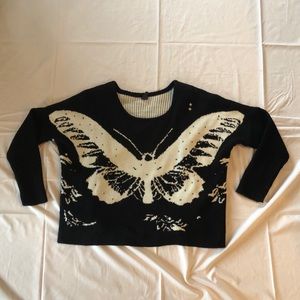 Black & White Butterfly Sweater